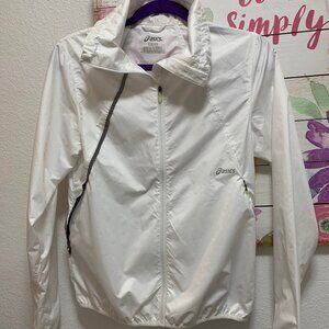 Asics White Windbreaker Size S